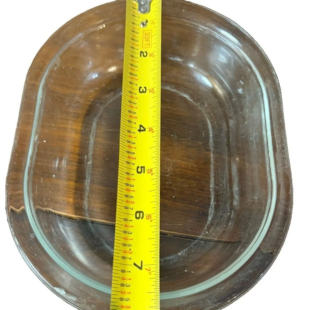 Vintage PYREX 602-B Clear Glass Oval Casserole Dish 602-C Lid Corning USA